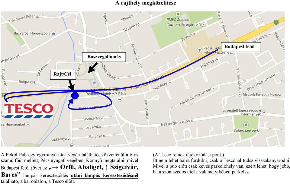 Könnyű megtalálni, mivel Budapest felől jövet az Orfű, Abaliget, Szigetvár, Barcs lámpás kereszteződés utáni lámpás kereszteződésnél