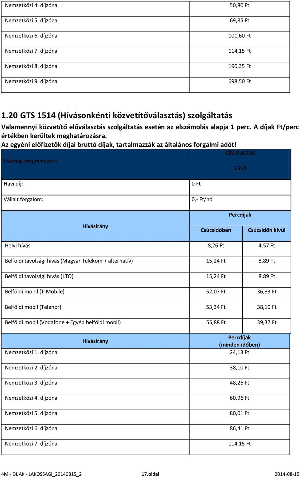 Az egyéni előfizetők díjai bruttó díjak, tartalmazzák az általános forgalmi adót!