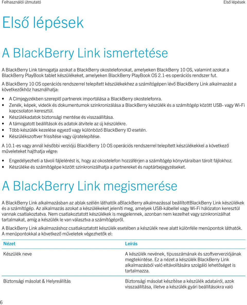 A BlackBerry 10 OS operációs rendszerrel telepített készülékekhez a számítógépen lévő BlackBerry Link alkalmazást a következőkhöz használhatja: A Címjegyzékben szereplő partnerek importálása a