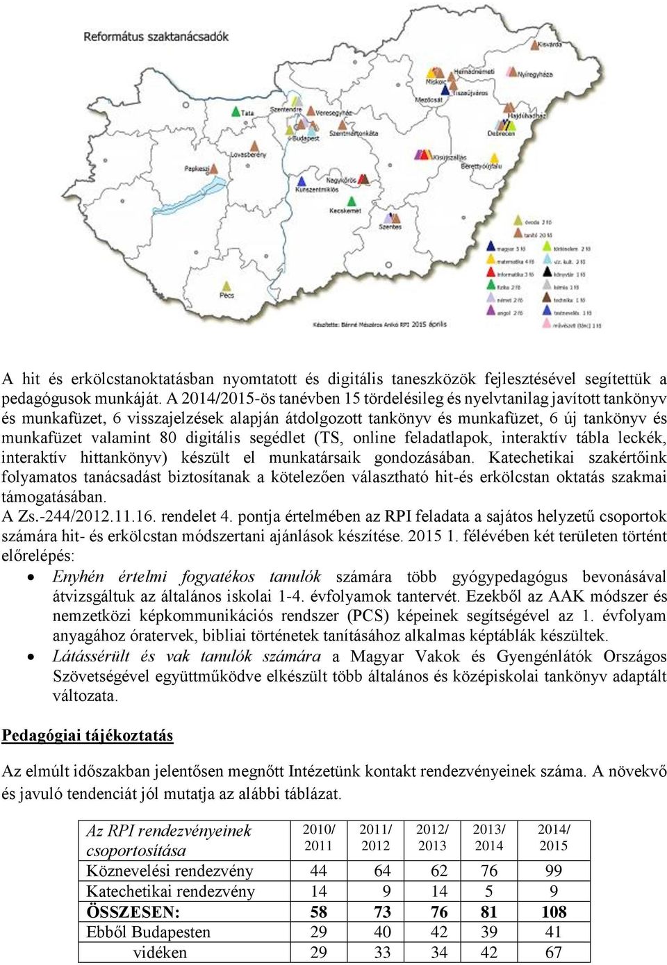 segédlet (TS, online feladatlapok, interaktív tábla leckék, interaktív hittankönyv) készült el munkatársaik gondozásában.