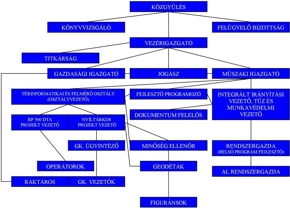 FEJLESZTŐ PROGRAMOZÓ DOKUMENTUM FELELŐS INTEGRÁLT IRÁNYÍTÁSI VEZETŐ, TŰZ ÉS MUNKAVÉDELMI VEZETŐ GK.
