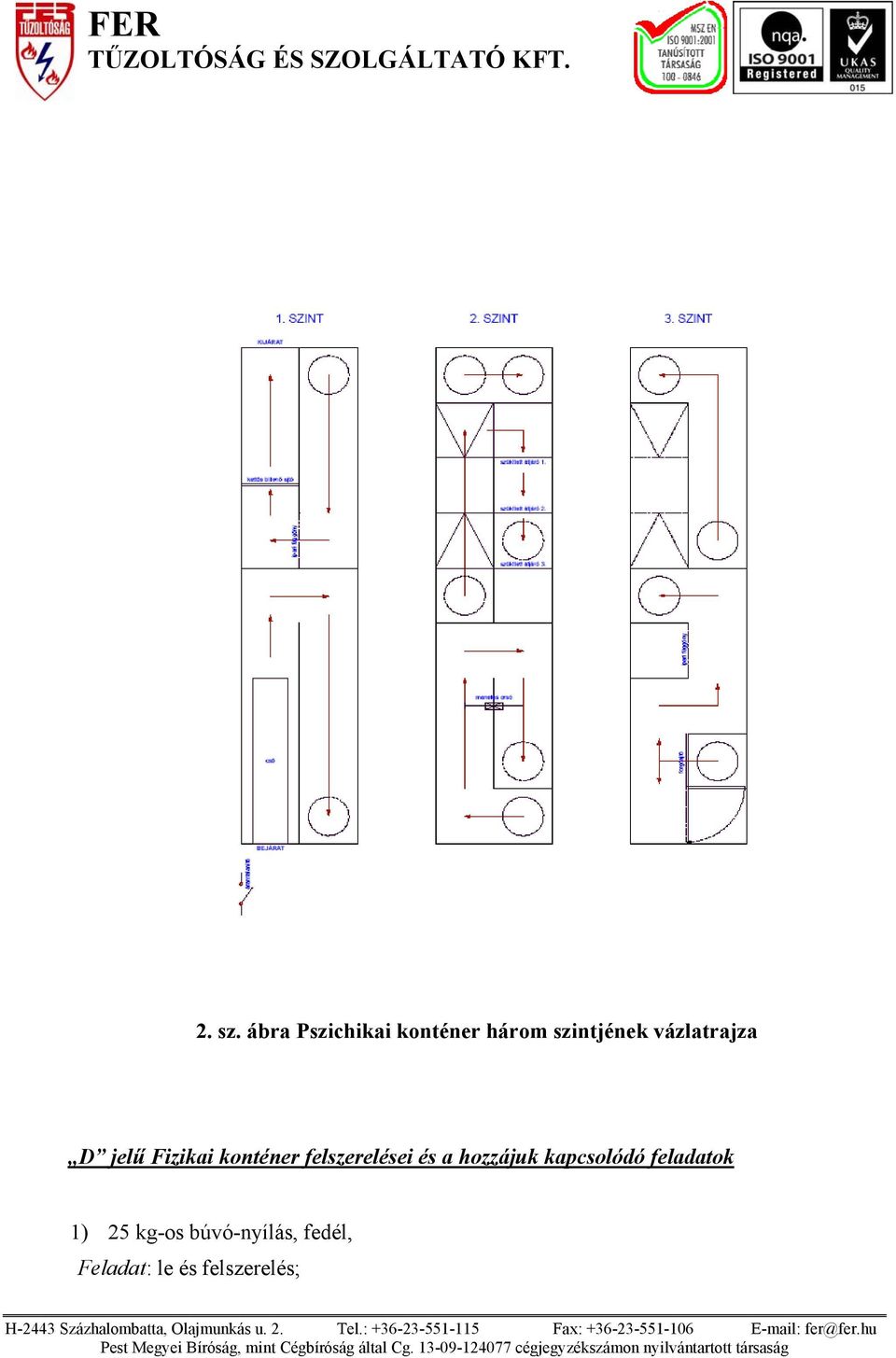 vázlatrajza D jelű Fizikai konténer