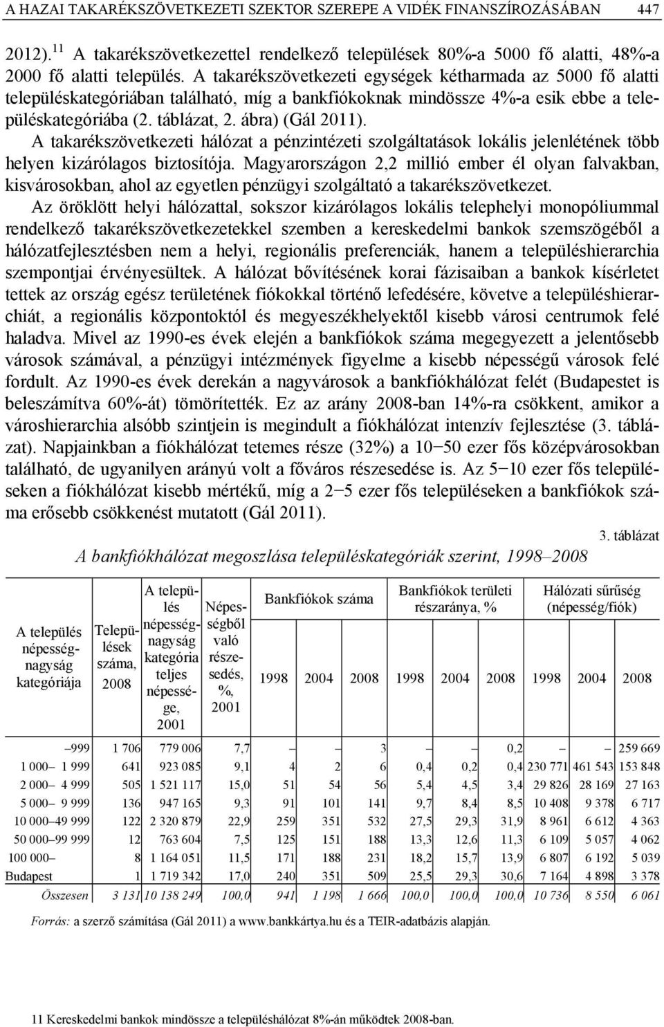A takarékszövetkezeti hálózat a pénzintézeti szolgáltatások lokális jelenlétének több helyen kizárólagos biztosítója.