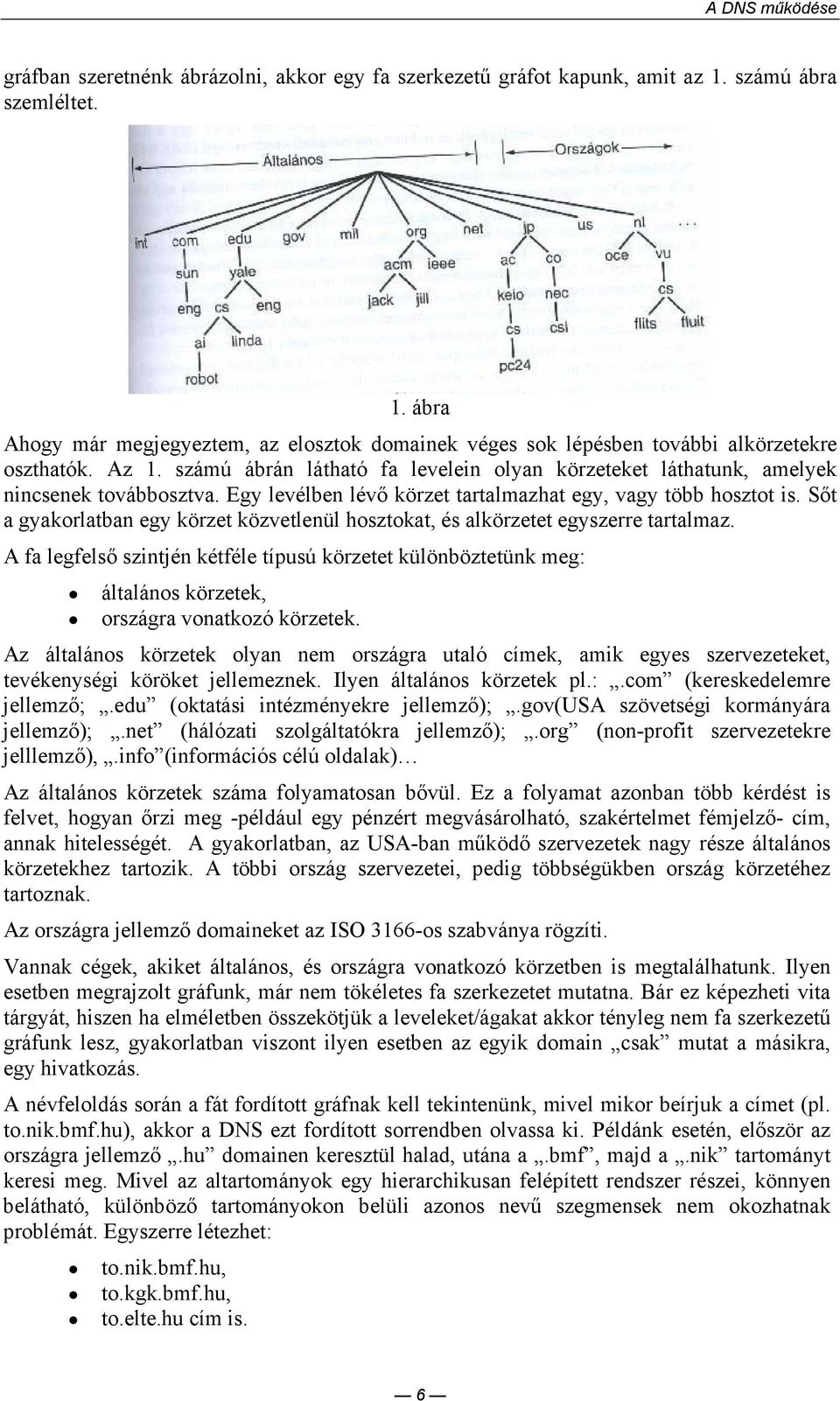 Sıt a gyakorlatban egy körzet közvetlenül hosztokat, és alkörzetet egyszerre tartalmaz.