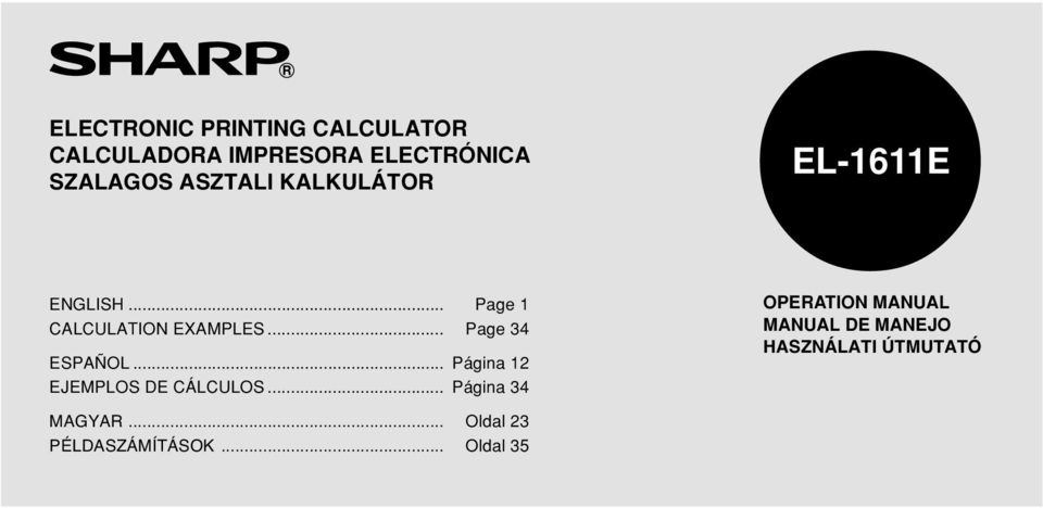 .. Page 34 ESPAÑOL... Página 12 EJEMPLOS DE CÁLCULOS.