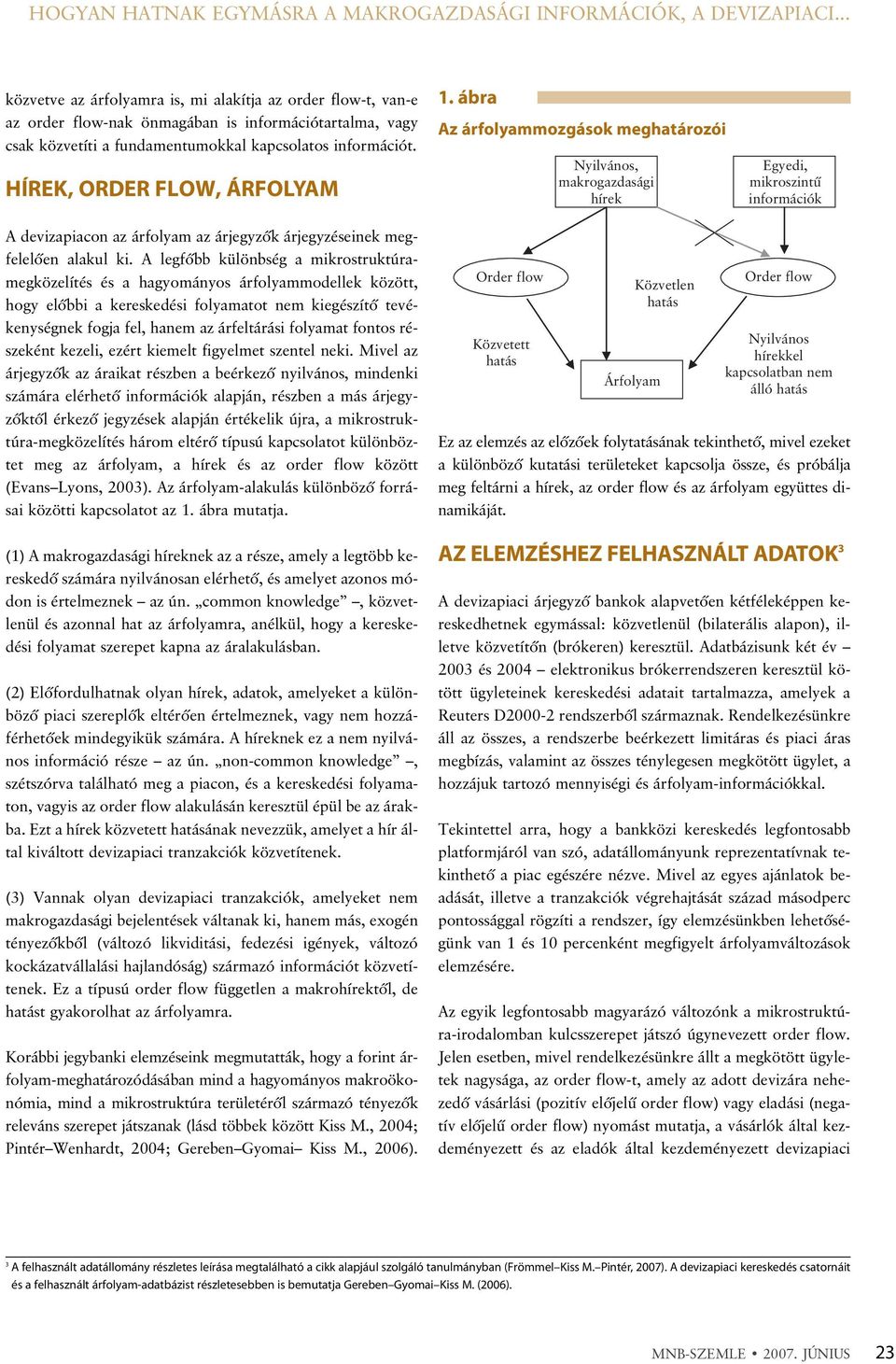 HÍREK, ORDER FLOW, ÁRFOLYAM.