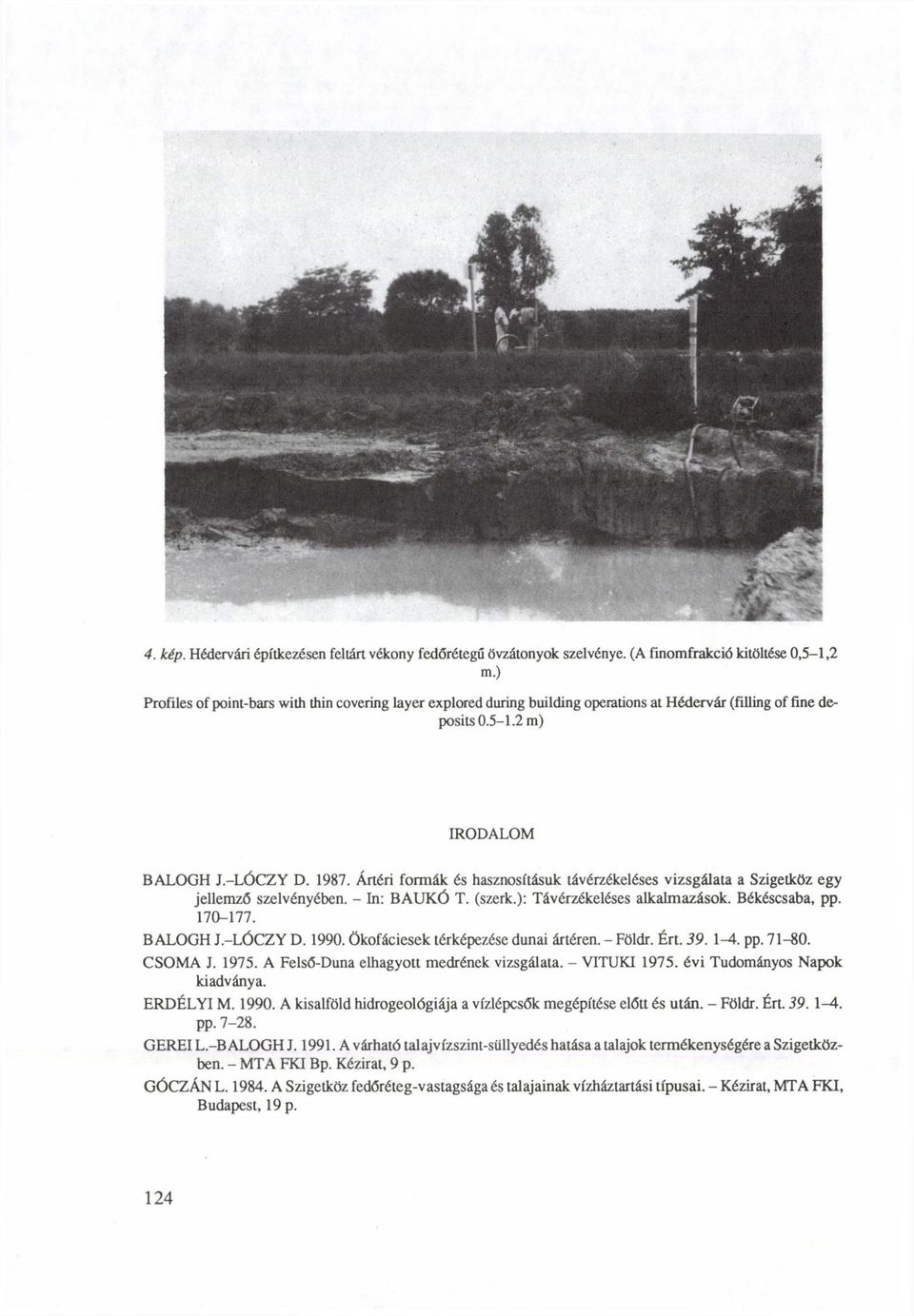 Ártéri formák és hasznosításuk távérzékeléses vizsgálata a Szigetköz egy jellemző szelvényében. - In: BAUKÓ T. (szerk.): Távérzékeléses alkalmazások. Békéscsaba, pp. 170-177. BALOGH J.-LÓCZY D. 1990.