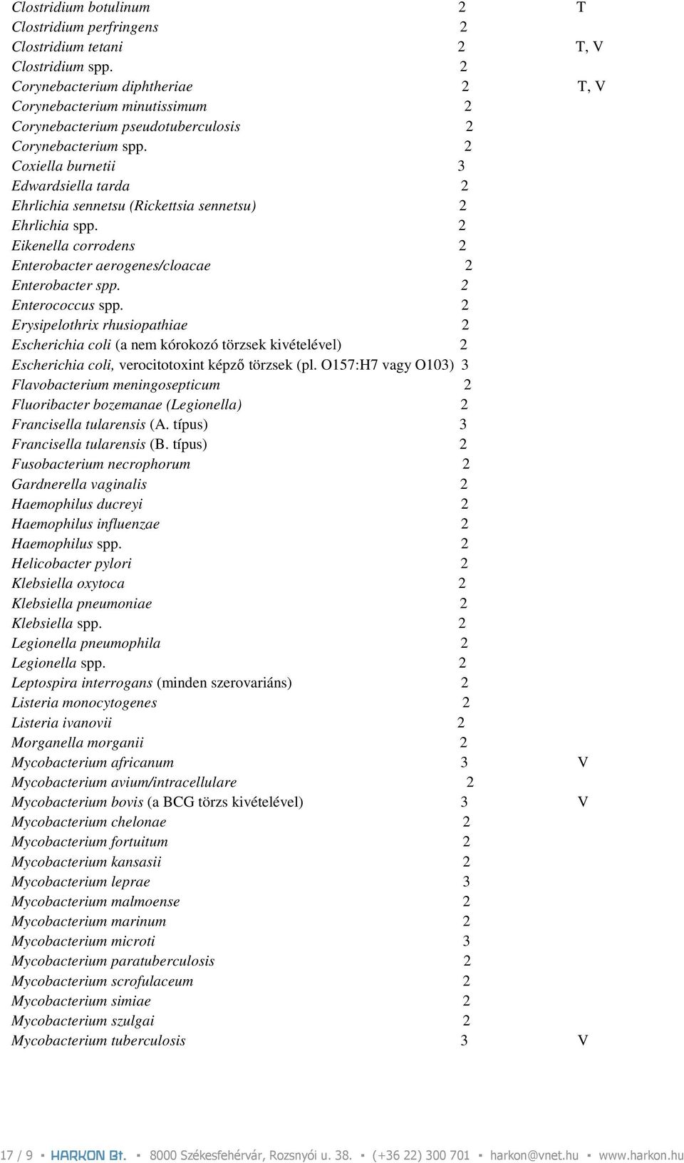 2 Coxiella burnetii 3 Edwardsiella tarda 2 Ehrlichia sennetsu (Rickettsia sennetsu) 2 Ehrlichia spp. 2 Eikenella corrodens 2 Enterobacter aerogenes/cloacae 2 Enterobacter spp. 2 Enterococcus spp.