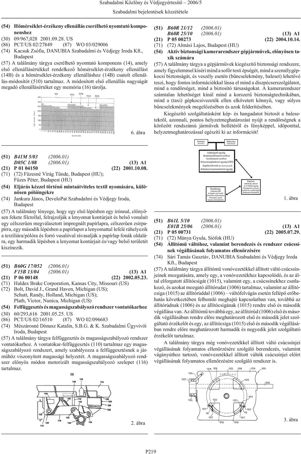 ellenállás-módosítót (510) tartalmaz. A módosított elsõ ellenállás nagyságát megadó ellenállásértéket egy memória (16) tárolja. 6. ábra (51) B60R 21/12 B60R 25/10 (13) A1 (21) P 05 00273 (22) 2004.10.14.