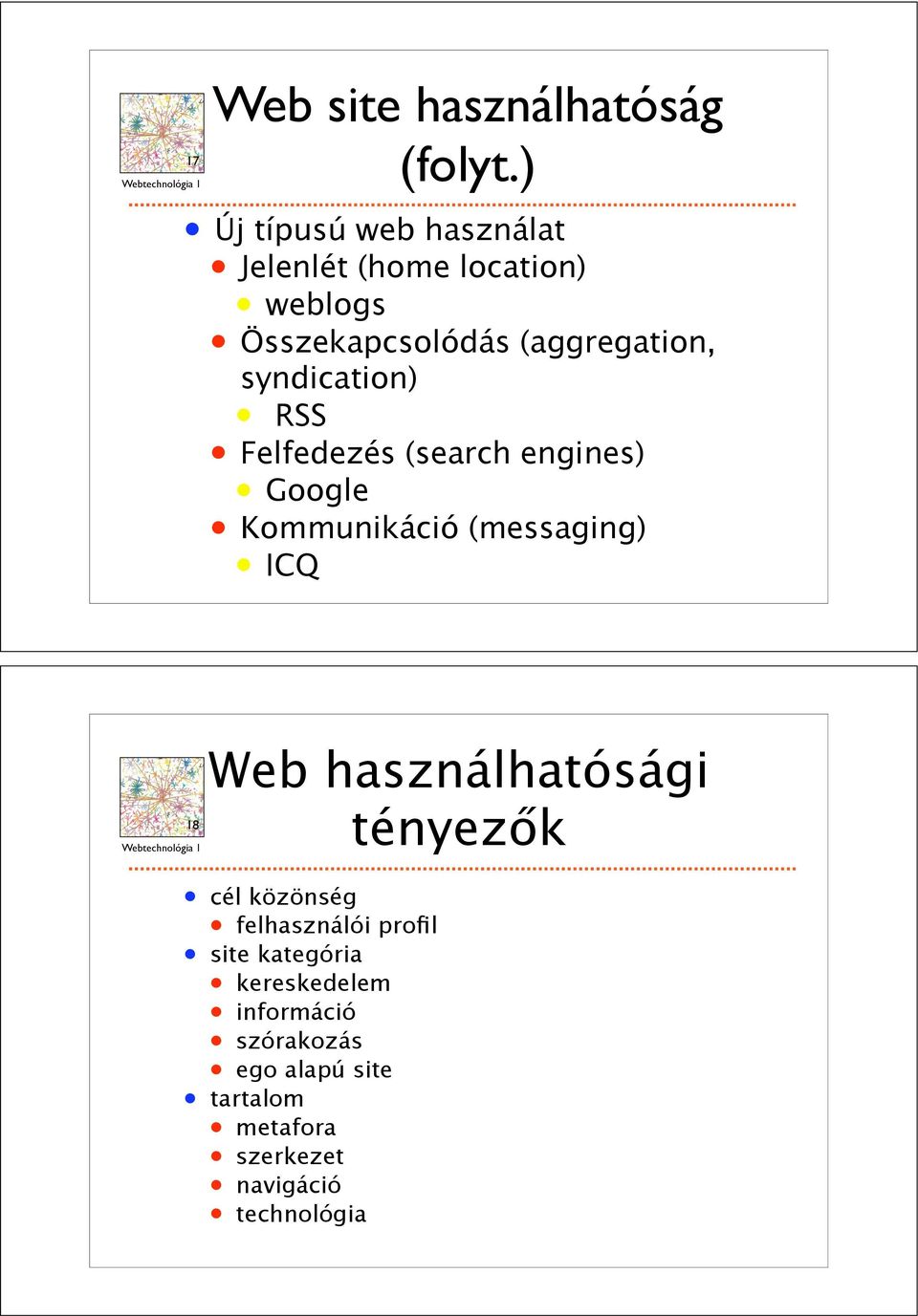 Kommunikáció (messaging) ICQ THE INTERNET,mapped on the opposite page, is a scalefree network in that 18 BYALBERTU\SZLOBARABASI ANDERICBONABEAU Web