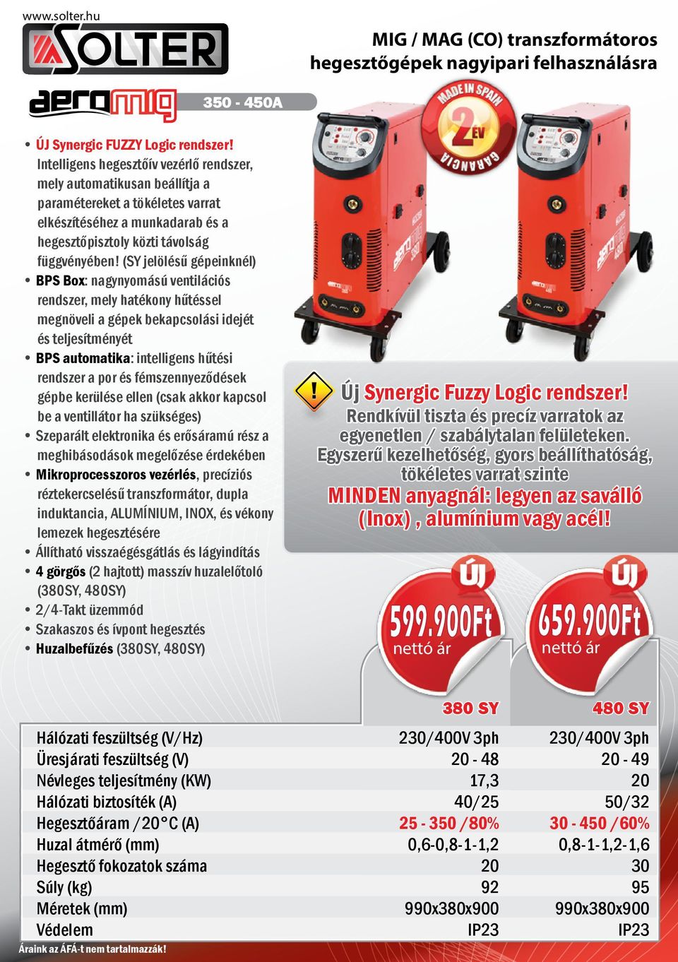 (SY jelölésű gépeinknél) BPS Box: nagynyomású ventilációs rendszer, mely hatékony hűtéssel megnöveli a gépek bekapcsolási idejét és teljesítményét BPS automatika: intelligens hűtési rendszer a por és