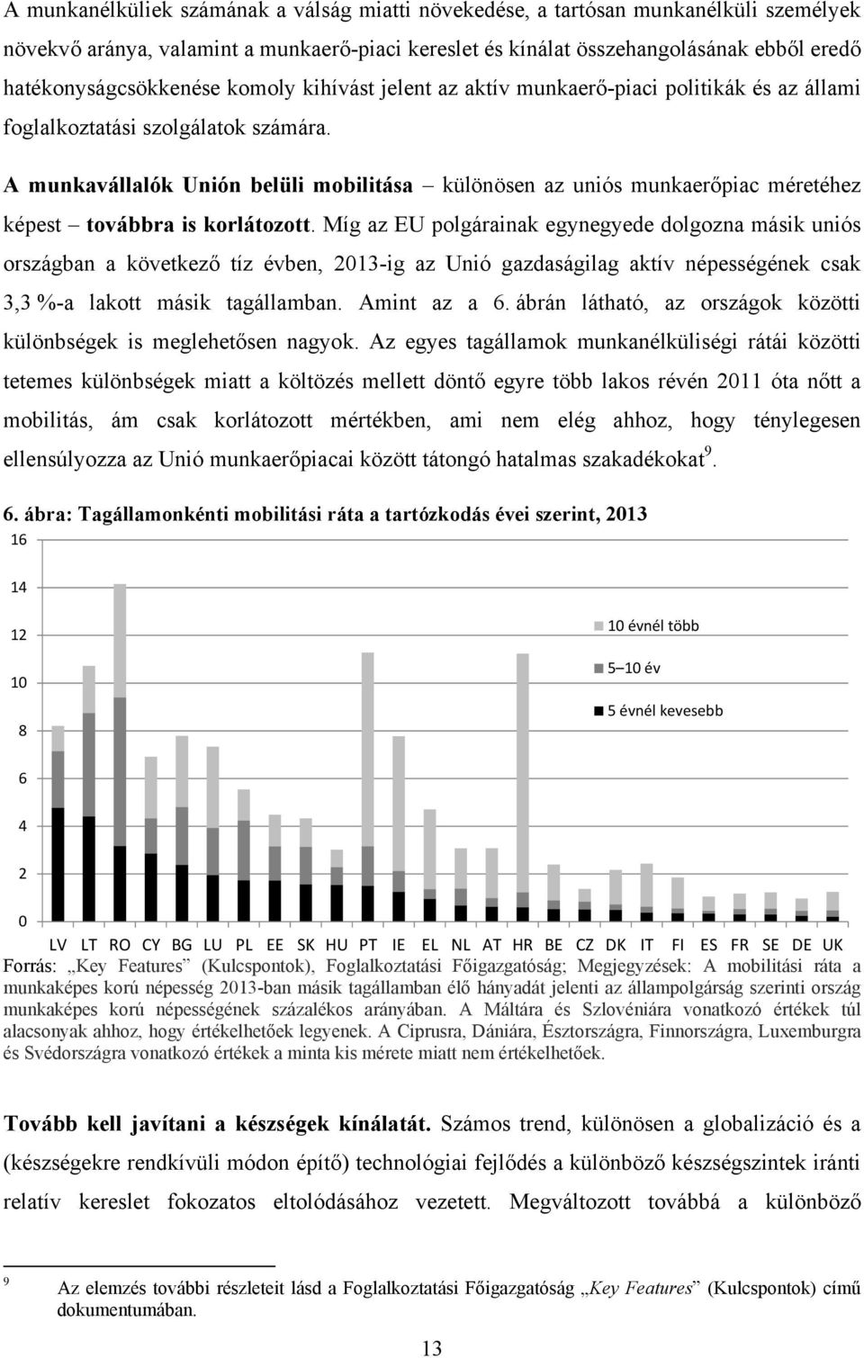 A munkavállalók Unión belüli mobilitása különösen az uniós munkaerőpiac méretéhez képest továbbra is korlátozott.