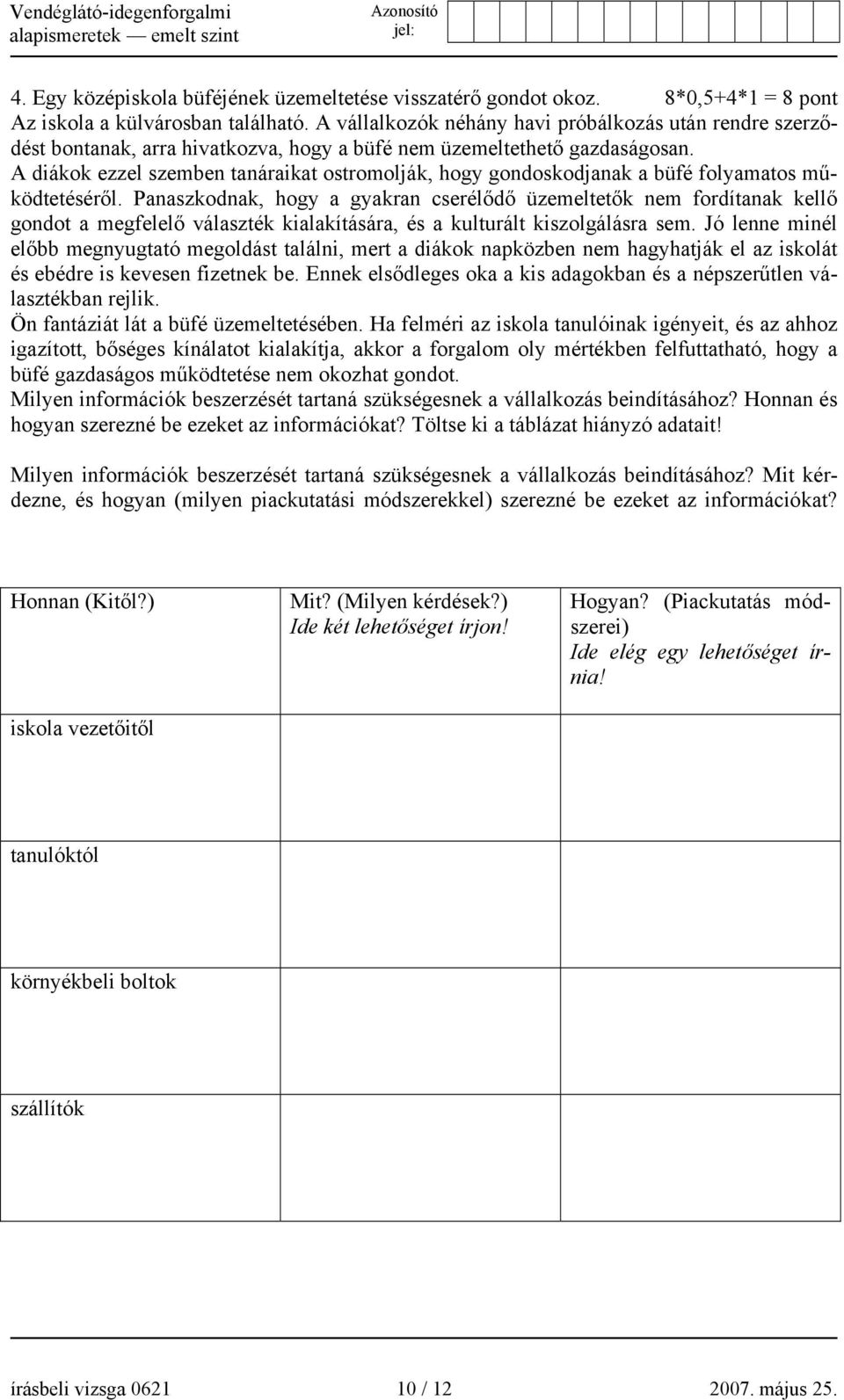 A diákok ezzel szemben tanáraikat ostromolják, hogy gondoskodjanak a büfé folyamatos működtetéséről.