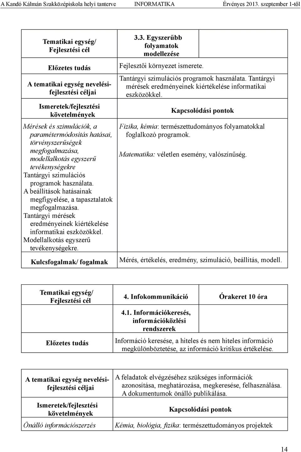 Modellalkotás egyszerű tevékenységekre. Kulcsfogalmak/ fogalmak 3.3. Egyszerűbb folyamatok modellezése Fejlesztői környezet ismerete. Tantárgyi szimulációs programok használata.