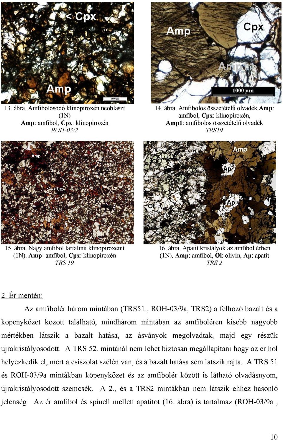 Ér mentén: Az amfibolér három mintában (TRS51.