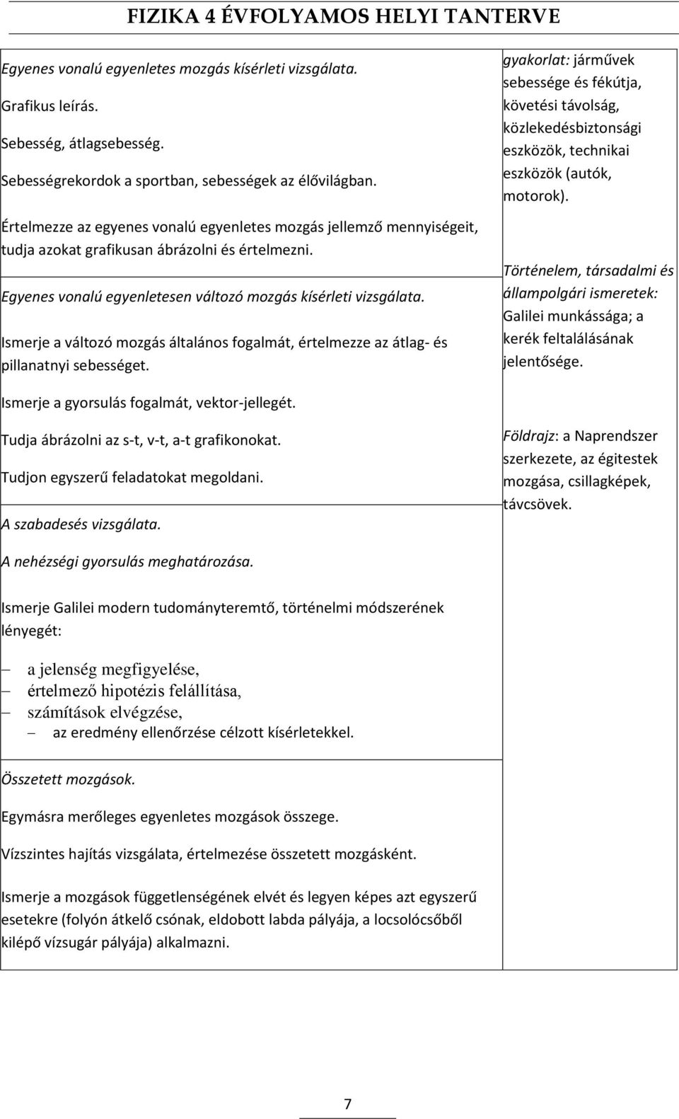 Ismerje a változó mozgás általános fogalmát, értelmezze az átlag- és pillanatnyi sebességet.