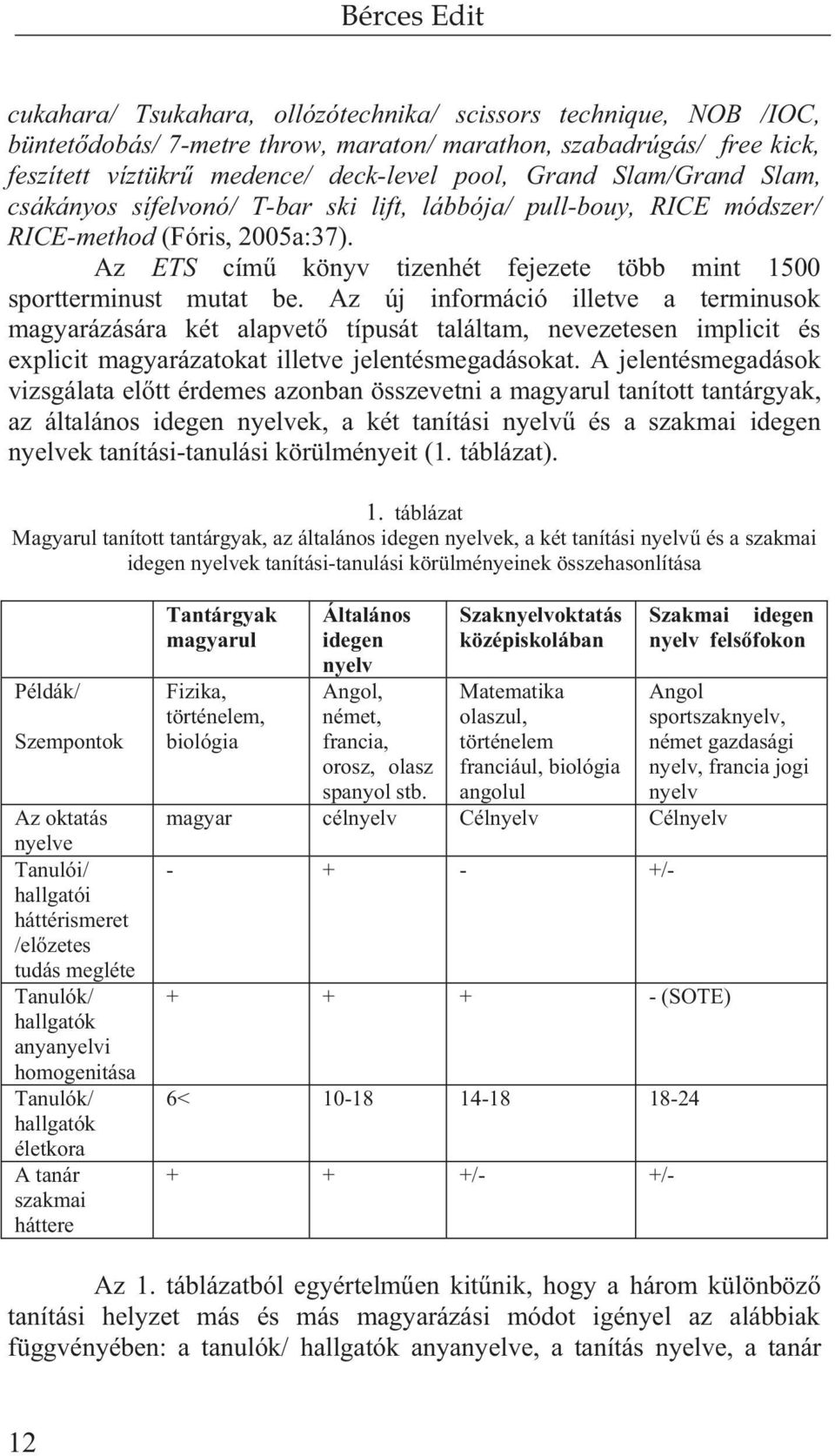 Az új információ illetve a terminusok magyarázására két alapvet típusát találtam, nevezetesen implicit és explicit magyarázatokat illetve jelentésmegadásokat.