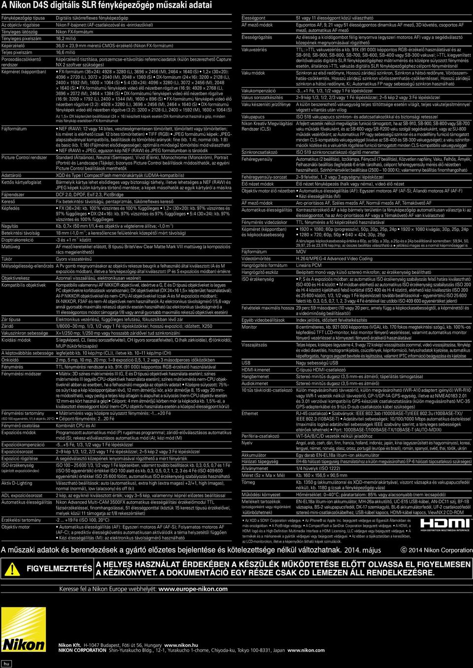 porszemcse-eltávolítási referenciaadatok (külön beszerezhető Capture rendszer NX 2 szoftver szükséges) Képméret (képpontban) FX-formátum (36 24): 4928 3280 (L), 3696 2456 (M), 2464 1640 (S) 1,2 (30