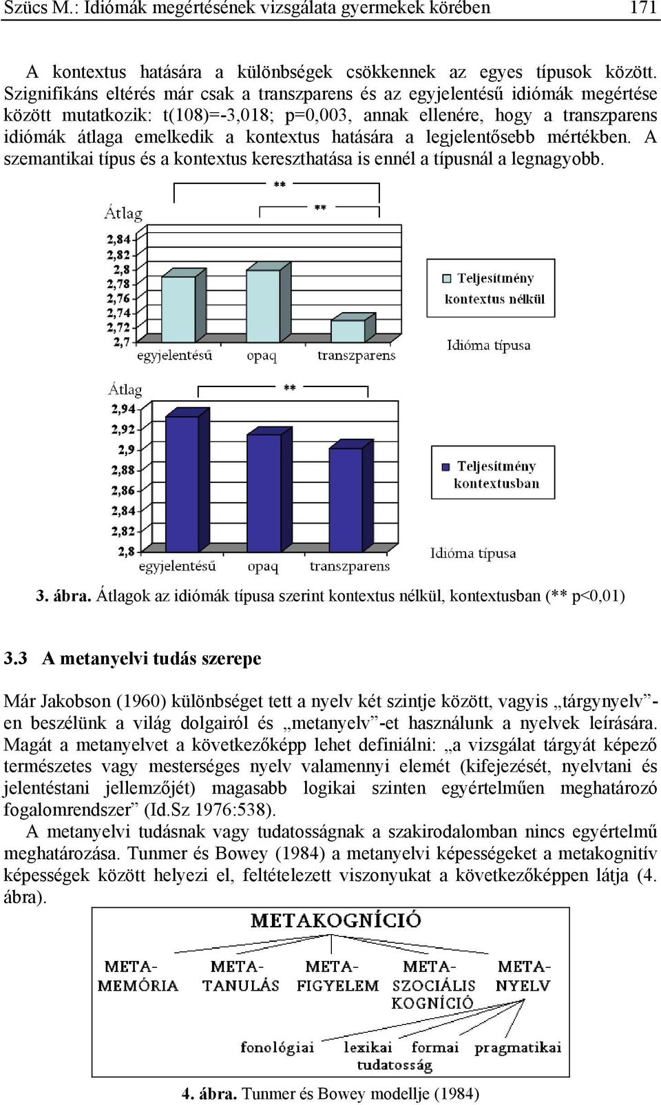 hatására a legjelentősebb mértékben. A szemantikai típus és a kontextus kereszthatása is ennél a típusnál a legnagyobb. 3. ábra.