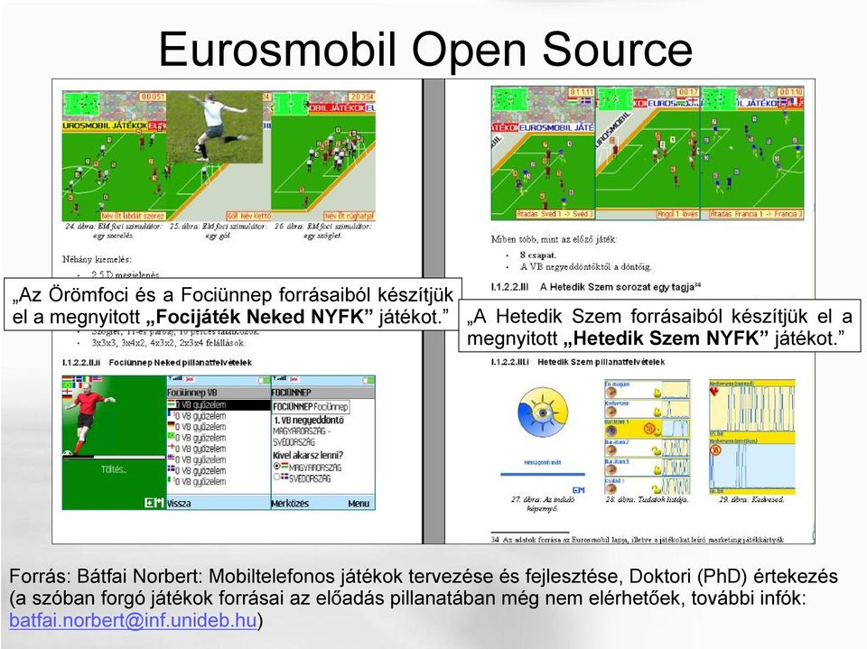 Forrás: Bátfai Norbert: Mobiltelefonos játékok tervezése és fejlesztése, Doktori (PhD) értekezés (a