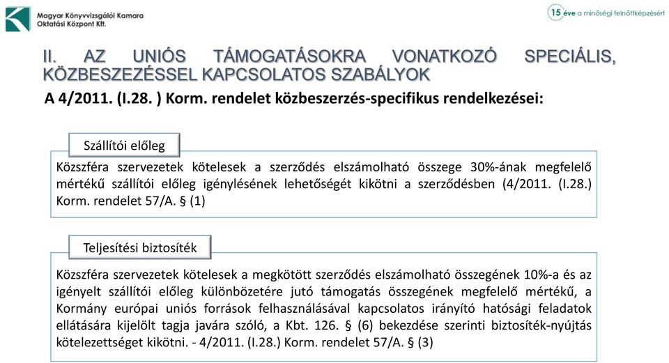 kikötni a szerződésben (4/2011. (I.28.) Korm. rendelet 57/A.