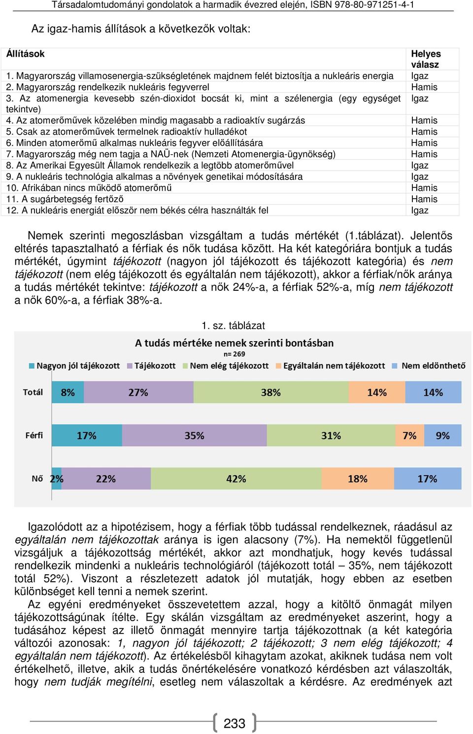 Az atomerőművek közelében mindig magasabb a radioaktív sugárzás Hamis 5. Csak az atomerőművek termelnek radioaktív hulladékot Hamis 6.