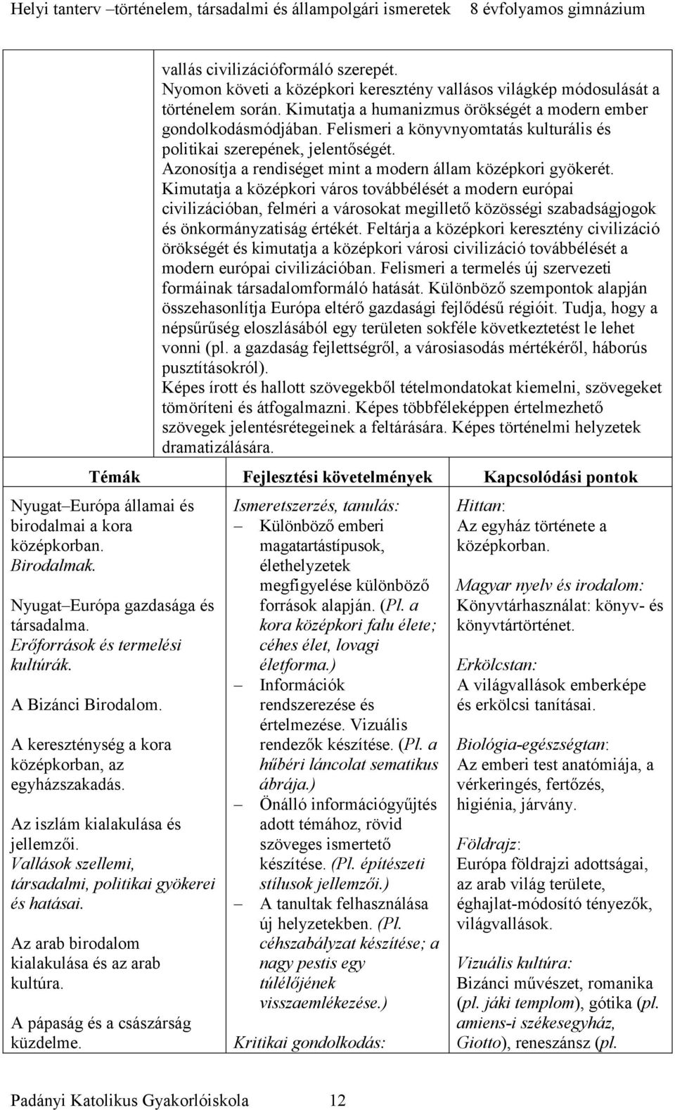 Kimutatja a középkori város továbbélését a modern európai civilizációban, felméri a városokat megillető közösségi szabadságjogok és önkormányzatiság értékét.