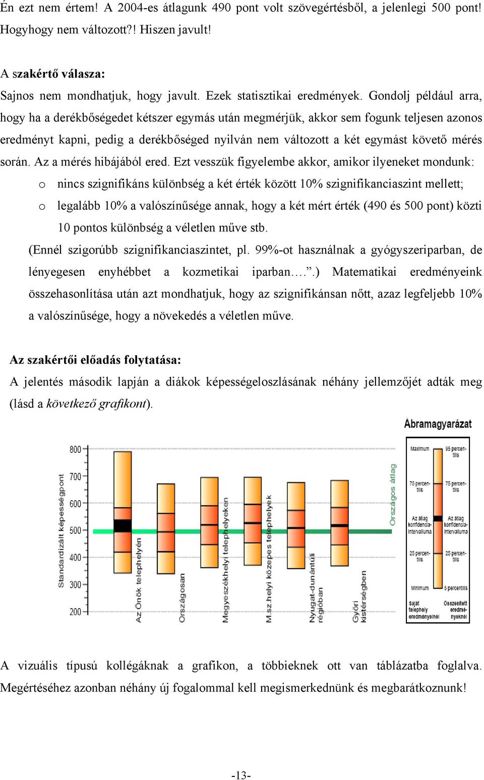 Gondolj például arra, hogy ha a derékbőségedet kétszer egymás után megmérjük, akkor sem fogunk teljesen azonos eredményt kapni, pedig a derékbőséged nyilván nem változott a két egymást követő mérés