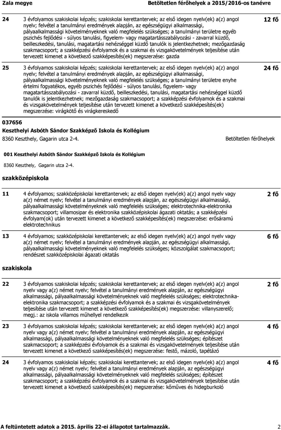 tervezett kimenet a következő szakképesítés(ek) megszerzése: gazda nyelv; felvétel a tanulmányi eredmények alapján, az egészségügyi alkalmassági, pályaalkalmassági követelményeknek való megfelelés