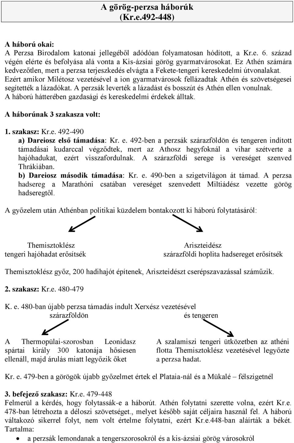 Ezért amikor Milétosz vezetésével a ion gyarmatvárosok fellázadtak Athén és szövetségesei segítették a lázadókat. A perzsák leverték a lázadást és bosszút és Athén ellen vonulnak.