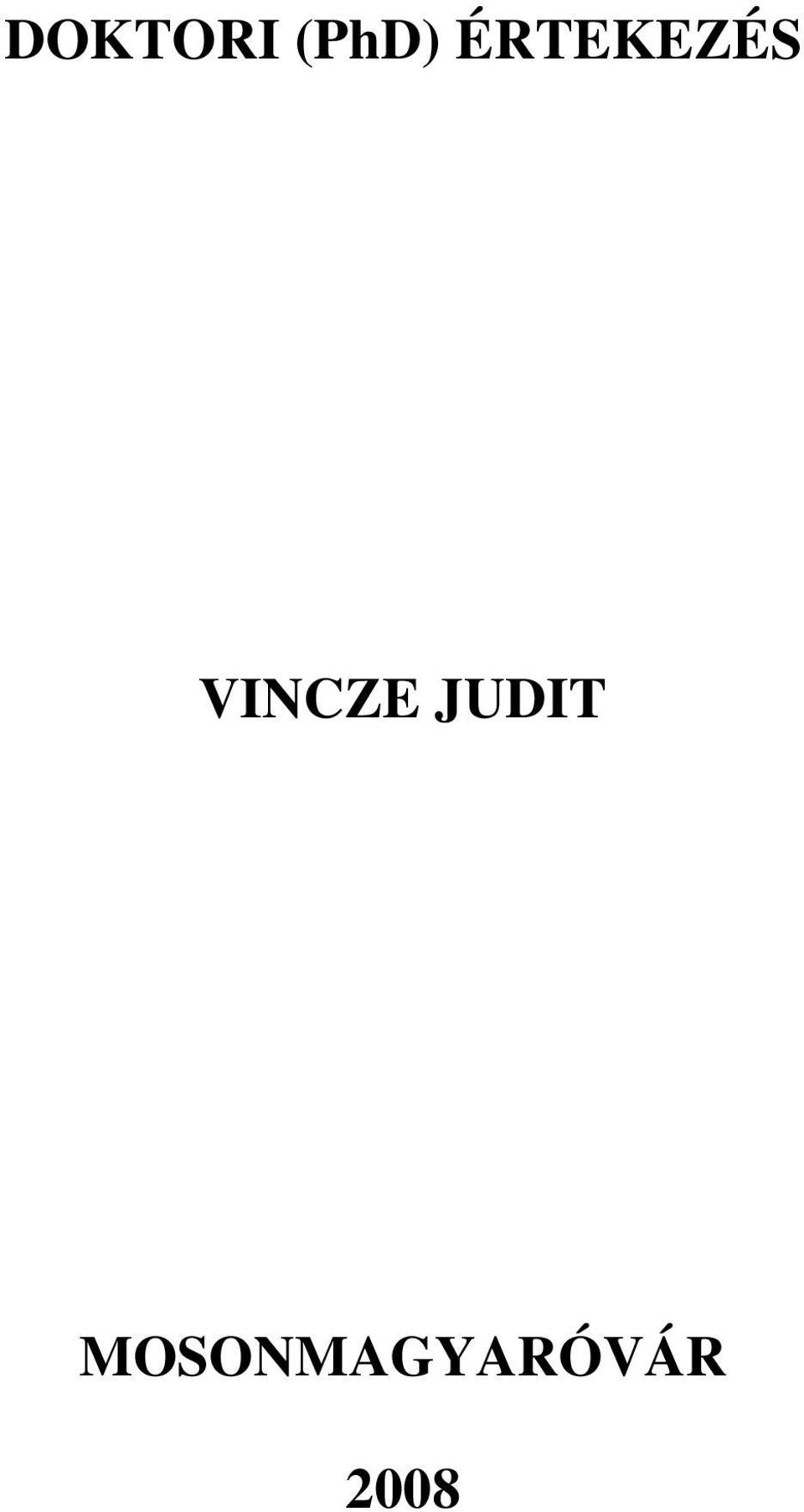 VINCZE JUDIT