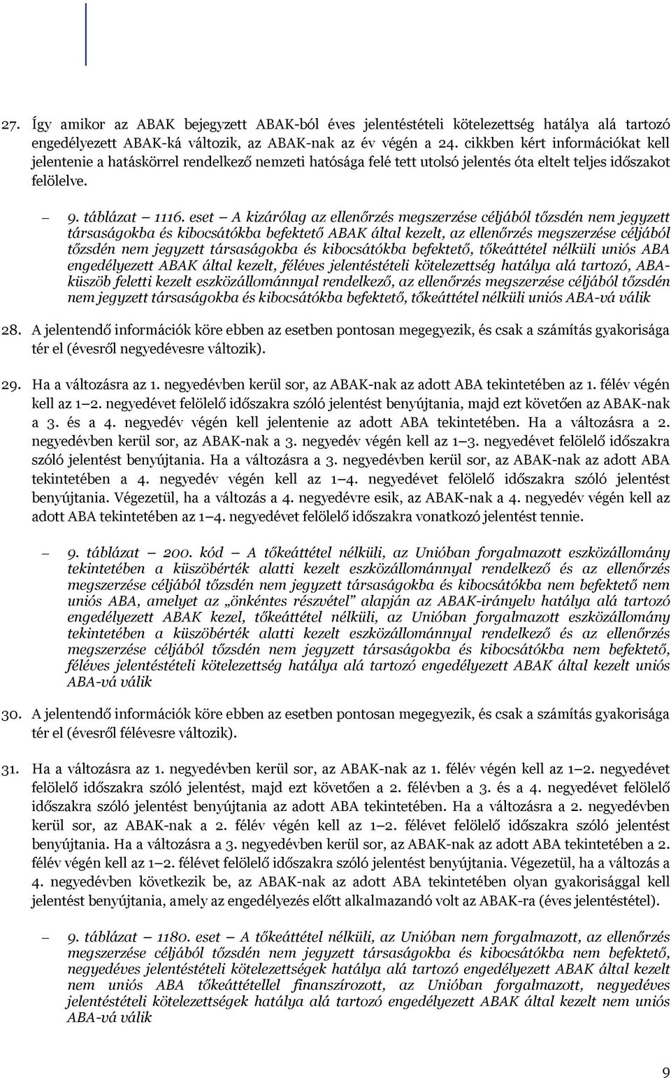 eset A kizárólag az ellenőrzés megszerzése céljából tőzsdén nem jegyzett társaságokba és kibocsátókba befektető ABAK által kezelt, az ellenőrzés megszerzése céljából tőzsdén nem jegyzett társaságokba