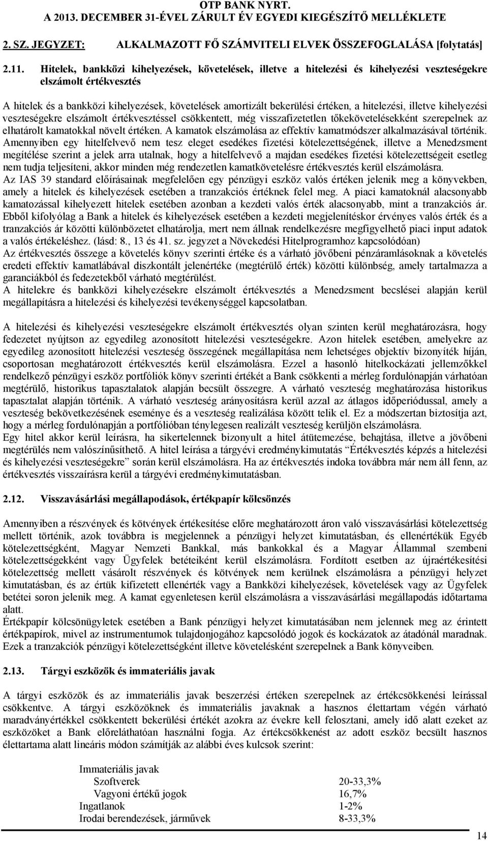 a hitelezési, illetve kihelyezési veszteségekre elszámolt értékvesztéssel csökkentett, még visszafizetetlen tőkekövetelésekként szerepelnek az elhatárolt kamatokkal növelt értéken.