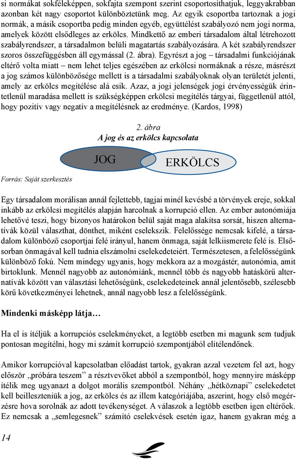 Mindkettő az emberi társadalom által létrehozott szabályrendszer, a társadalmon belüli magatartás szabályozására. A két szabályrendszer szoros összefüggésben áll egymással (2. ábra).