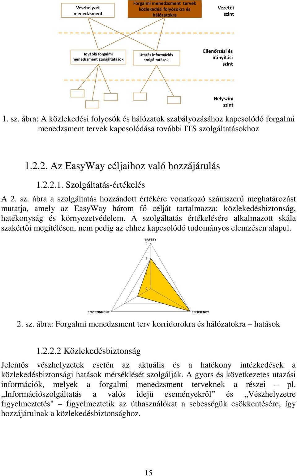 2. Az EasyWay céljaihoz való hozzájárulás 1.2.2.1. Szolgáltatás-értékelés A 2. sz.