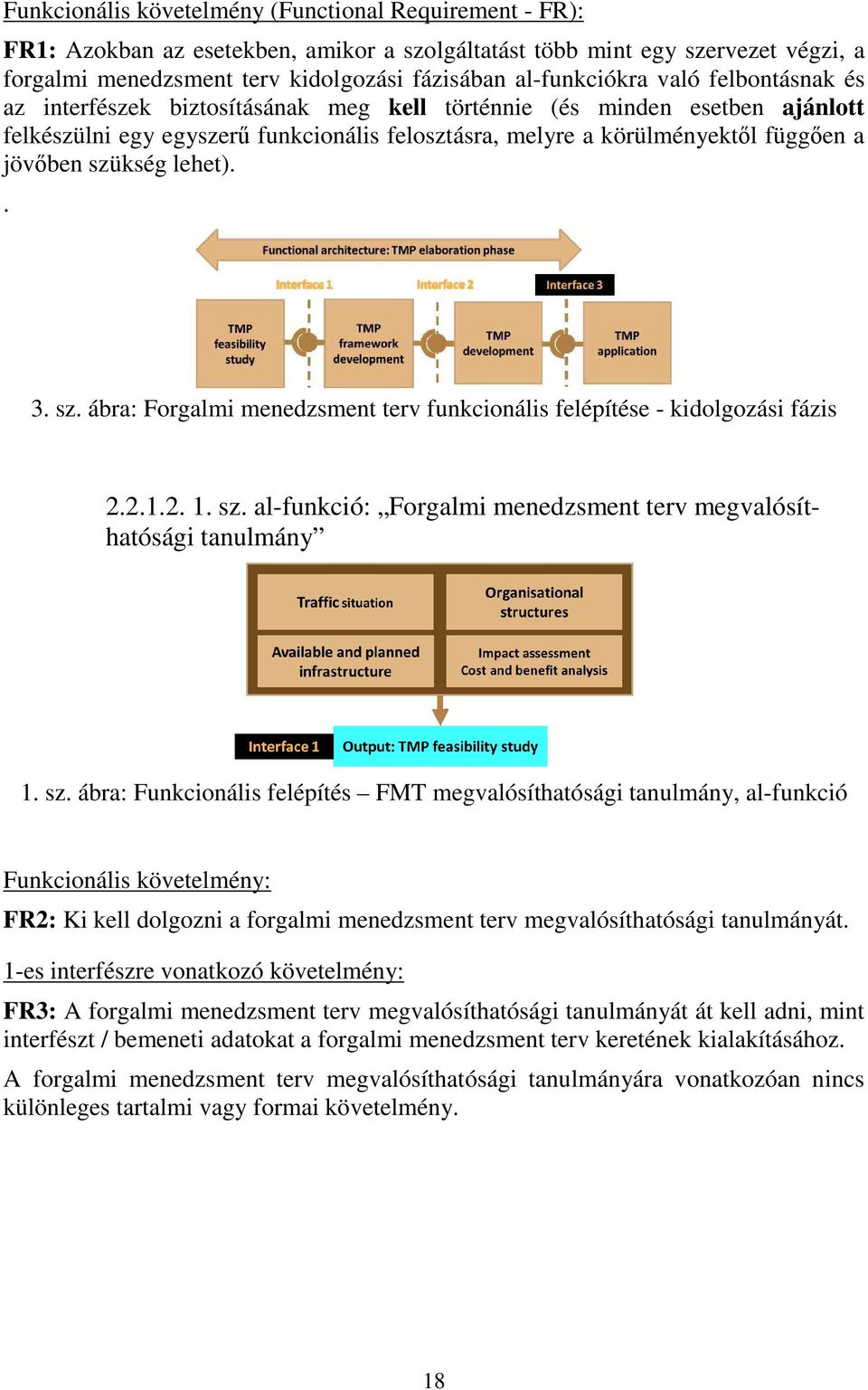 jövőben szükség lehet).. 3. sz. ábra: Forgalmi menedzsment terv funkcionális felépítése - kidolgozási fázis 2.2.1.2. 1. sz. al-funkció: Forgalmi menedzsment terv megvalósíthatósági tanulmány 1. sz. ábra: Funkcionális felépítés FMT megvalósíthatósági tanulmány, al-funkció Funkcionális követelmény: FR2: Ki kell dolgozni a forgalmi menedzsment terv megvalósíthatósági tanulmányát.