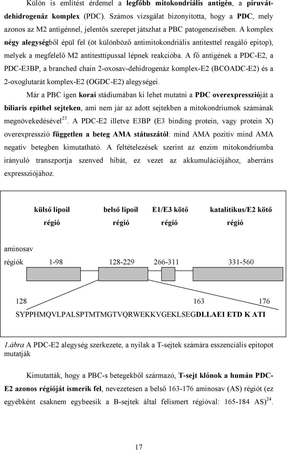 A komplex négy alegységből épül fel (öt különböző antimitokondriális antitesttel reagáló epitop), melyek a megfelelő M2 antitesttípussal lépnek reakcióba.