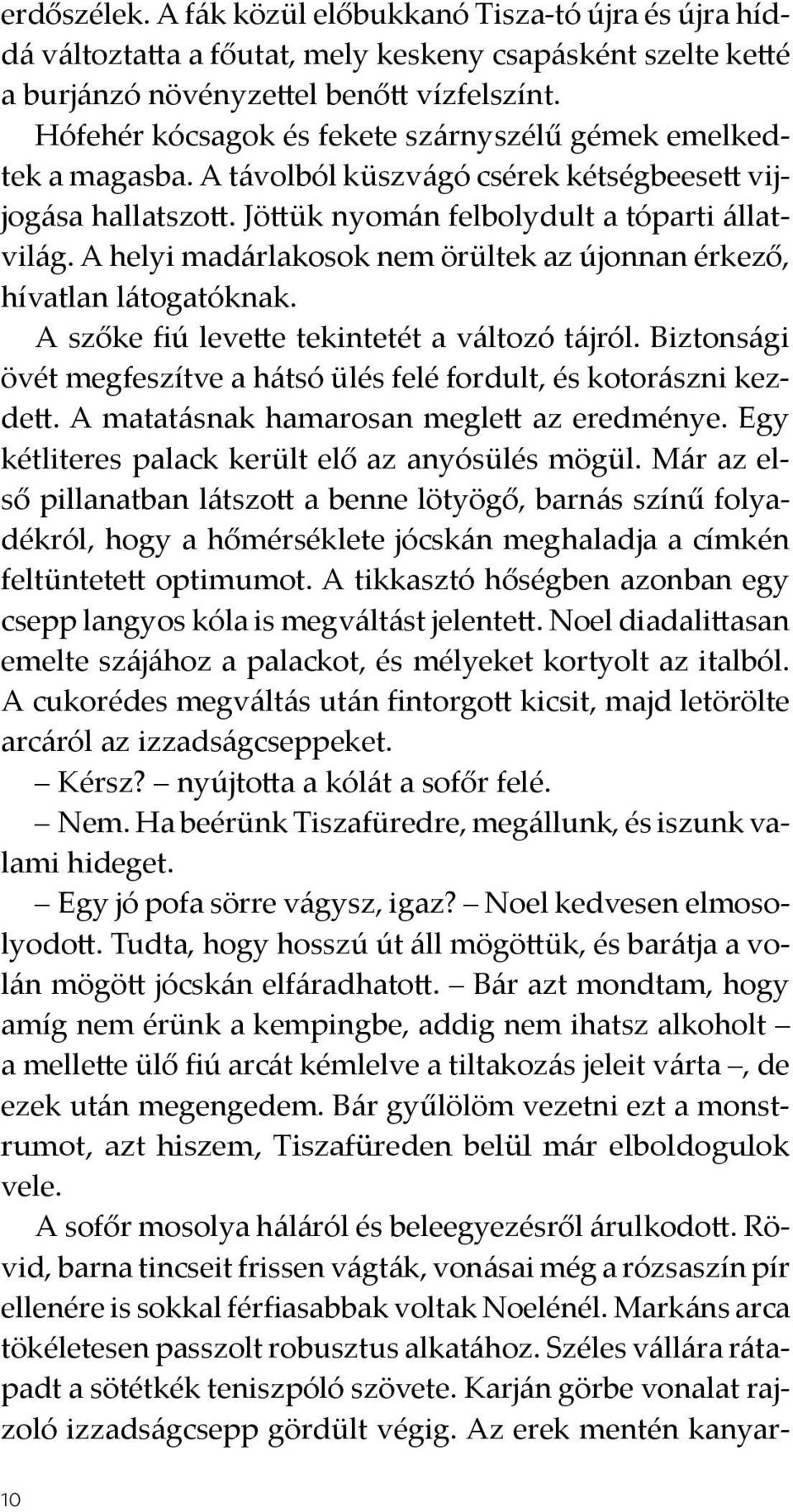 A helyi madárlakosok nem örültek az újonnan érkező, hívatlan látogatóknak. A szőke fiú levette tekintetét a változó tájról.