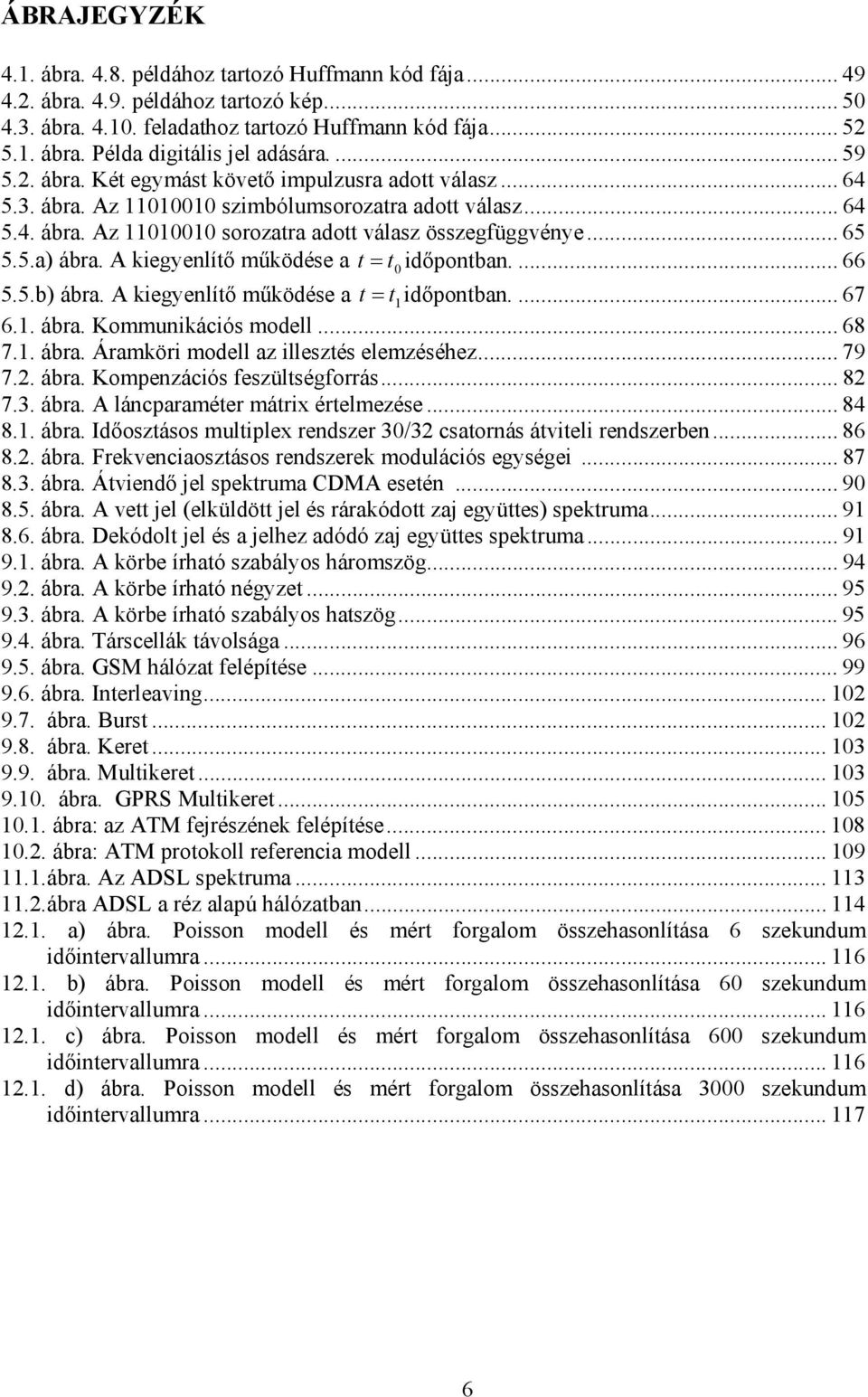 A kiegyelíő működése a = 0 időpoba.... 66 5.5.b) ábra. A kiegyelíő működése a = időpoba.... 67 6.. ábra. Kommuikációs modell... 68 7.. ábra. Áramköri modell az illeszés elemzéséhez... 79 7.. ábra. Kompezációs feszülségforrás.