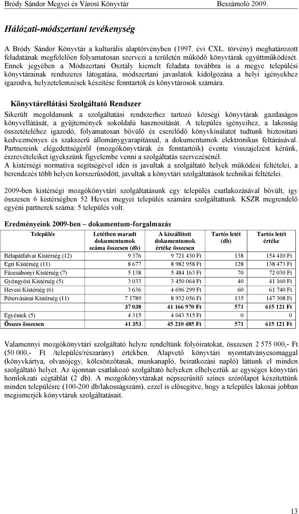 Ennek jegyében a Módszertani Osztály kiemelt feladata továbbra is a megye települési könyvtárainak rendszeres látogatása, módszertani javaslatok kidolgozása a helyi igényekhez igazodva,