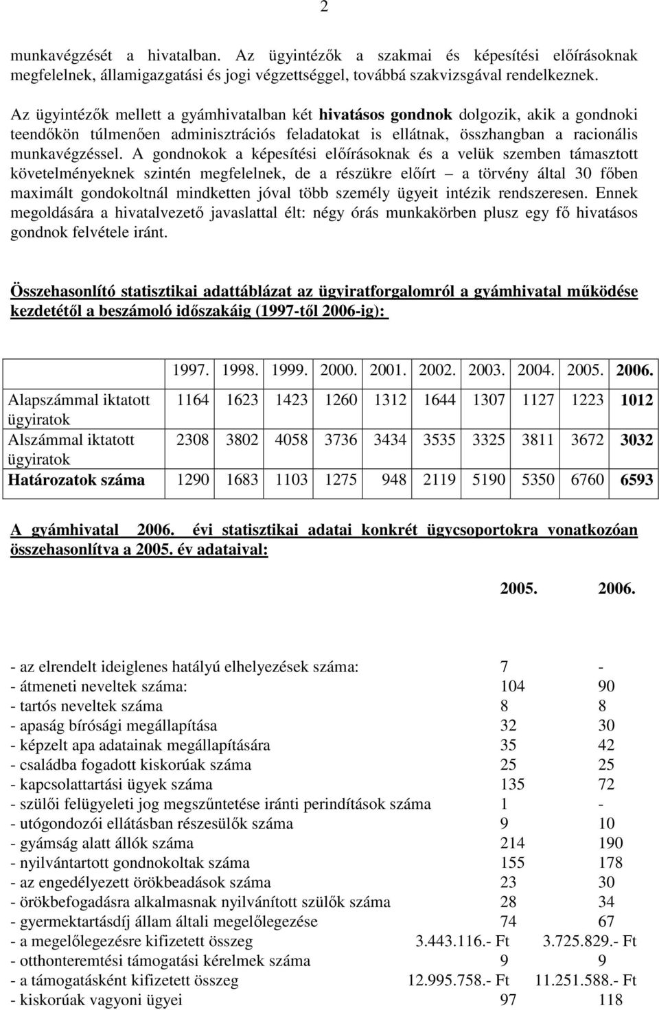 A gondnokok a képesítési elıírásoknak és a velük szemben támasztott követelményeknek szintén megfelelnek, de a részükre elıírt a törvény által 30 fıben maximált gondokoltnál mindketten jóval több