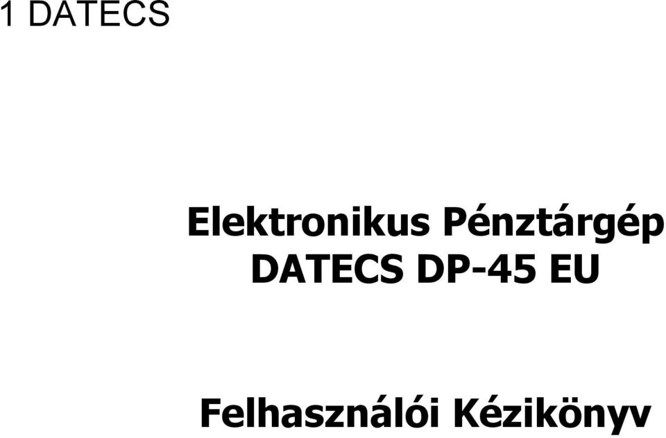 Pénztárgép DATECS