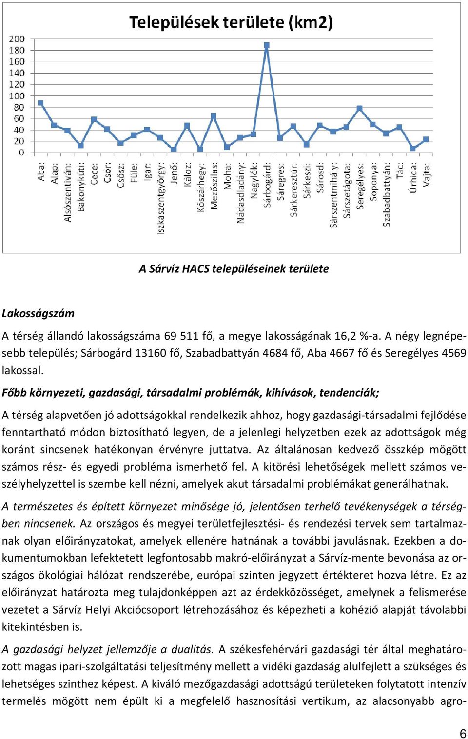 Főbb környezeti, gazdasági, társadalmi problémák, kihívások, tendenciák; A térség alapvetően jó adottságokkal rendelkezik ahhoz, hogy gazdasági-társadalmi fejlődése fenntartható módon biztosítható