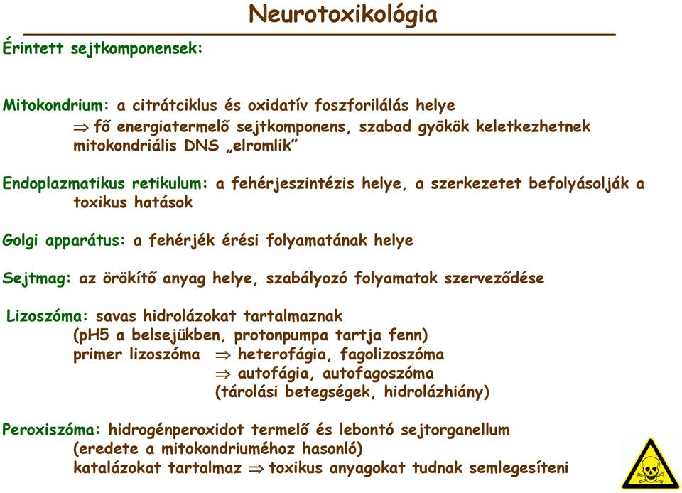 szabályozó folyamatok szerveződése Lizoszóma: savas hidrolázokat tartalmaznak (ph5 a belsejükben, protonpumpa tartja fenn) primer lizoszóma heterofágia, fagolizoszóma autofágia,