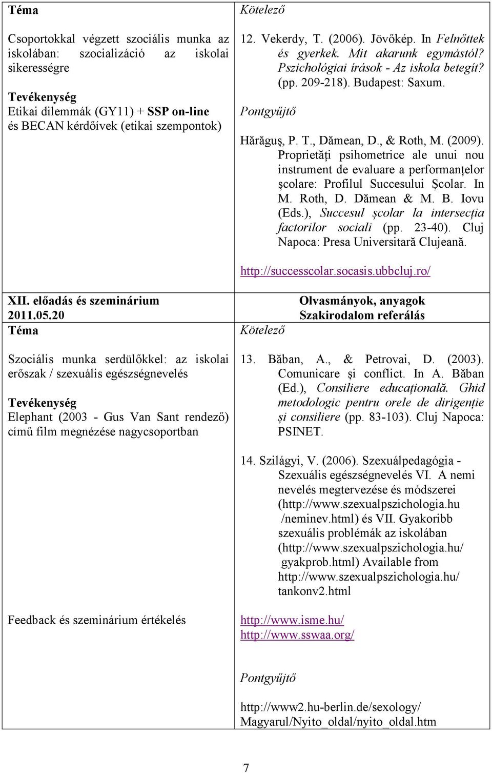 Proprietăți psihometrice ale unui nou instrument de evaluare a performanțelor școlare: Profilul Succesului Școlar. In M. Roth, D. Dămean & M. B. Iovu (Eds.