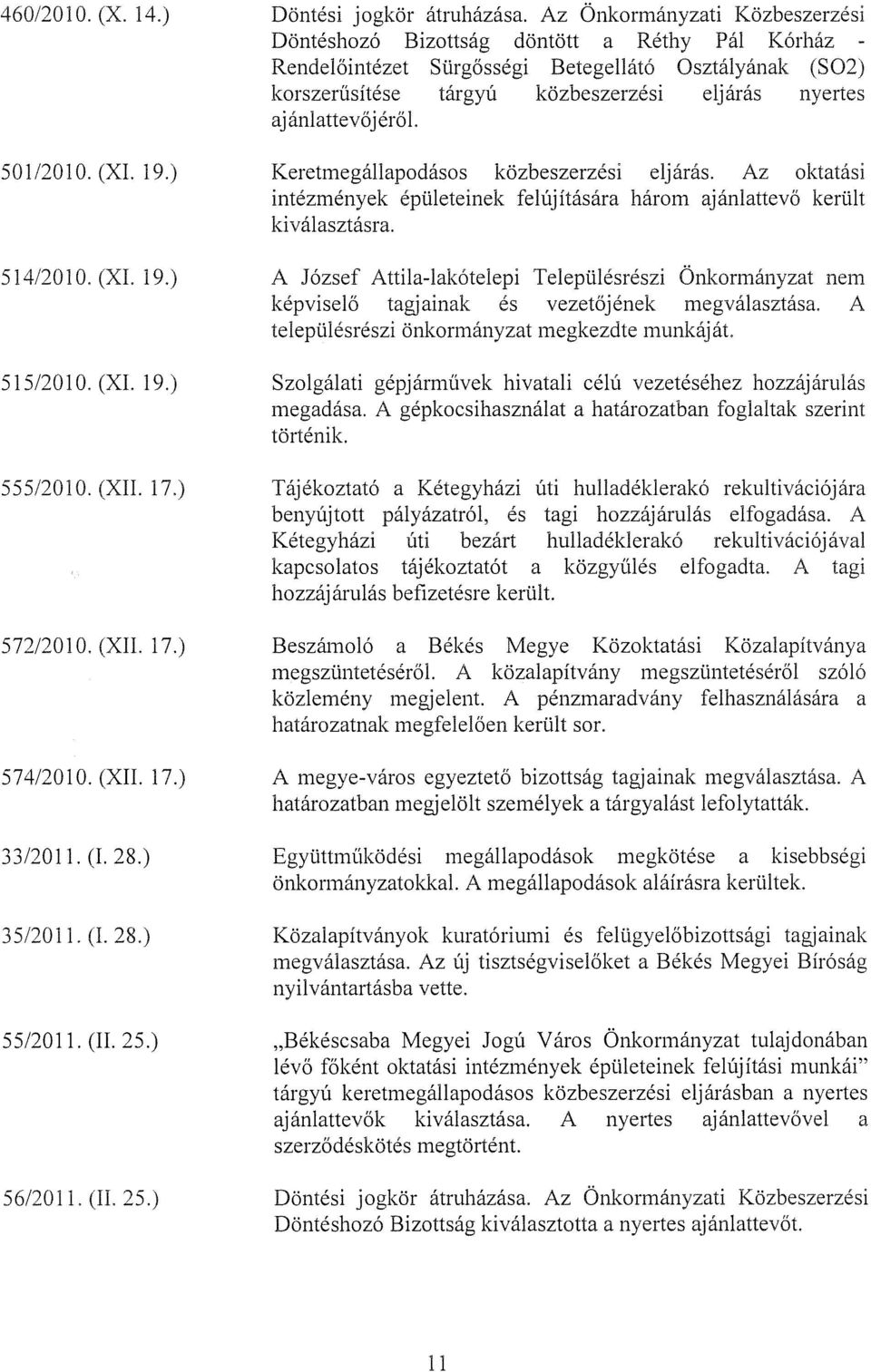 Az Onkormanyzati Kozbeszerzesi Donteshozo Bizottsag dontott a Rethy Pal Korhaz Rendelointezet Surgossegi Betegellato Osztalyanak (S02) korszerusitese targyu kozbeszerzesi eljaras nyertes