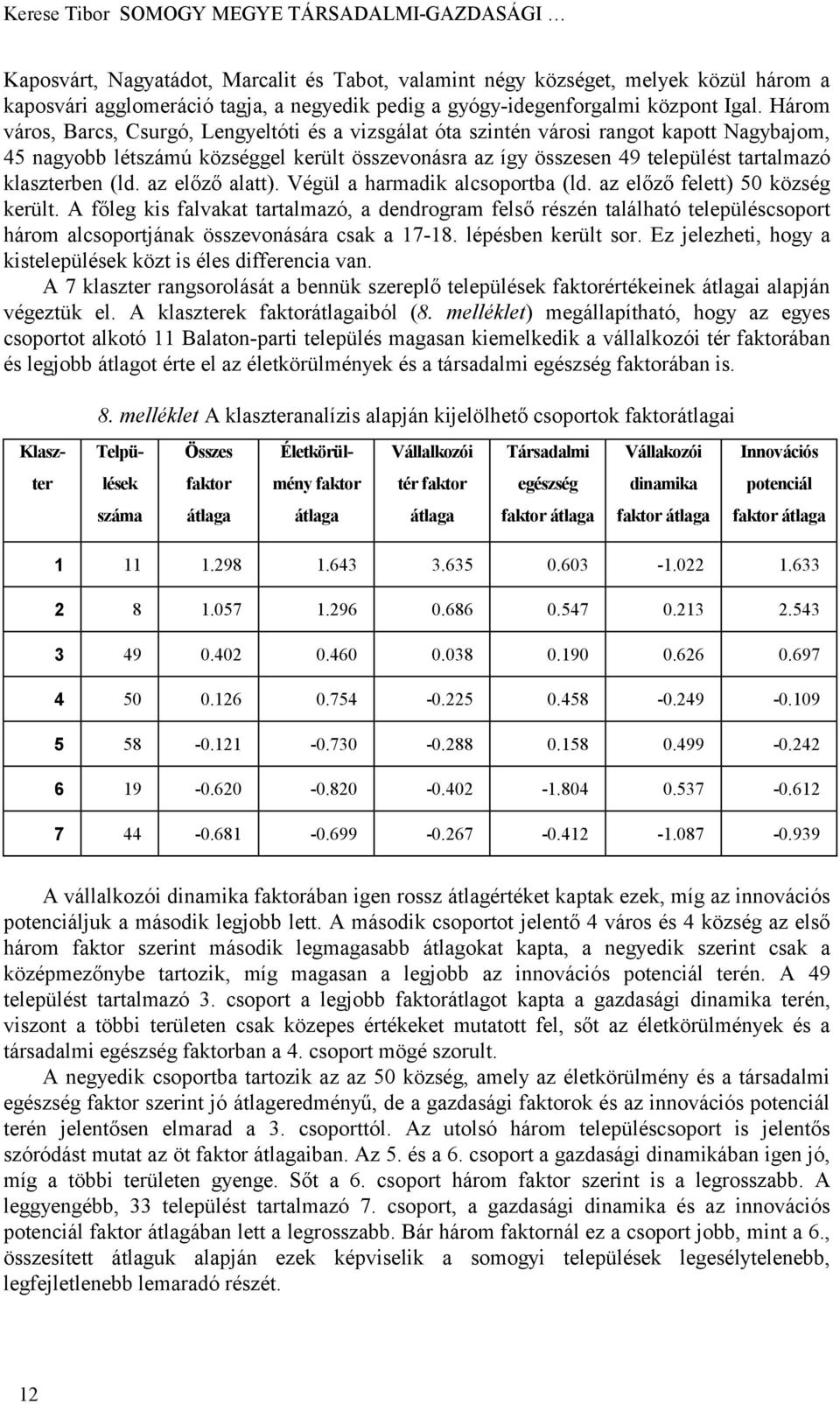 Három város, Barcs, Csurgó, Lengyeltóti és a vizsgálat óta szintén városi rangot kapott Nagybajom, 45 nagyobb létszámú községgel került összevonásra az így összesen 49 települést tartalmazó