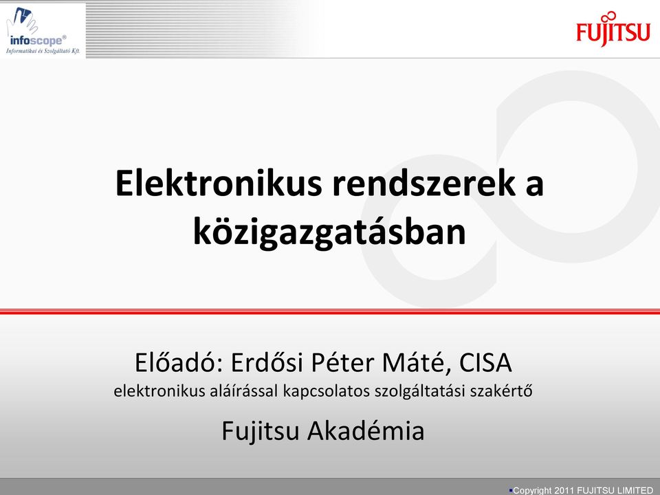 Péter Máté, CISA elektronikus aláírással