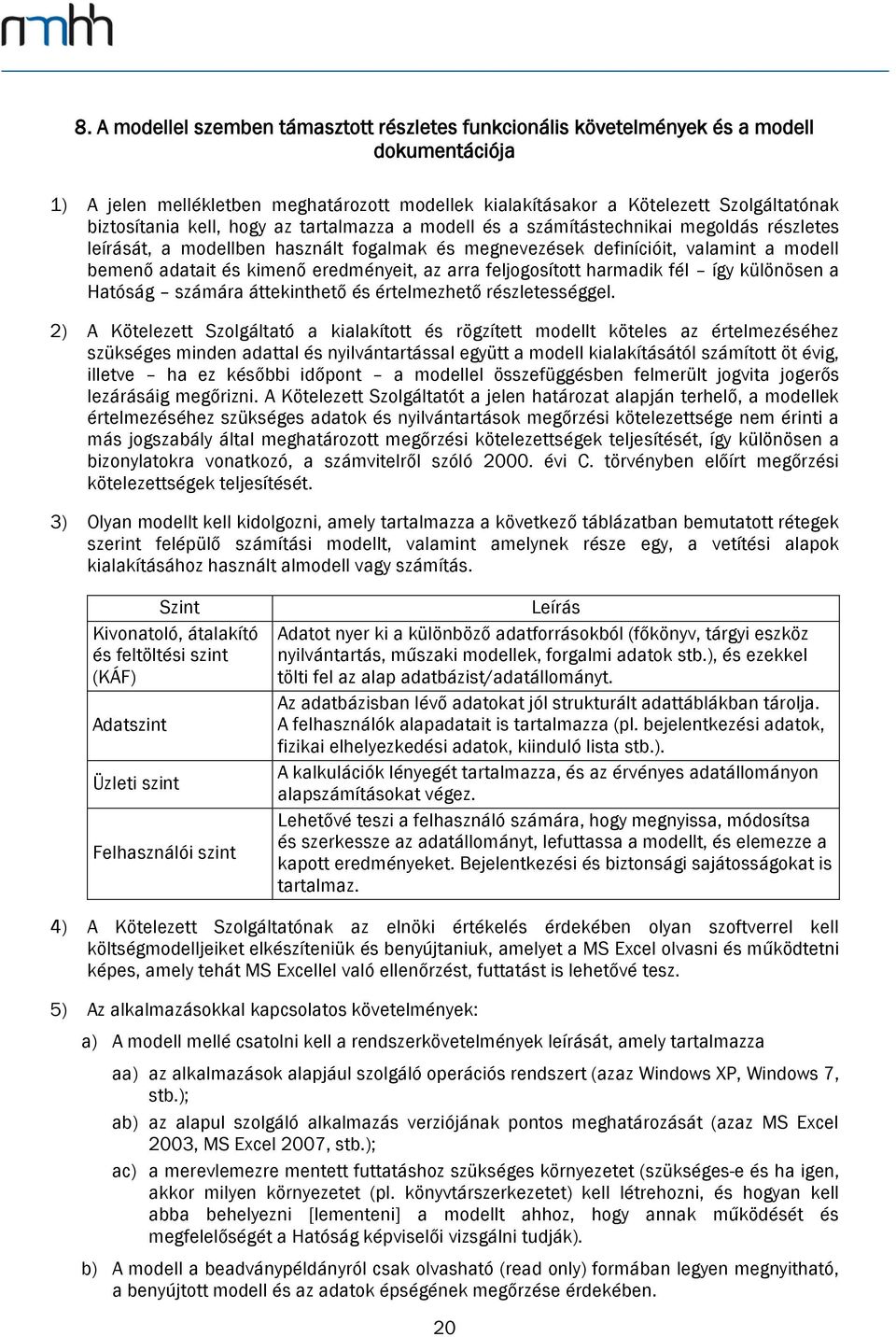 eredményeit, az arra feljogosított harmadik fél így különösen a Hatóság számára áttekinthető és értelmezhető részletességgel.