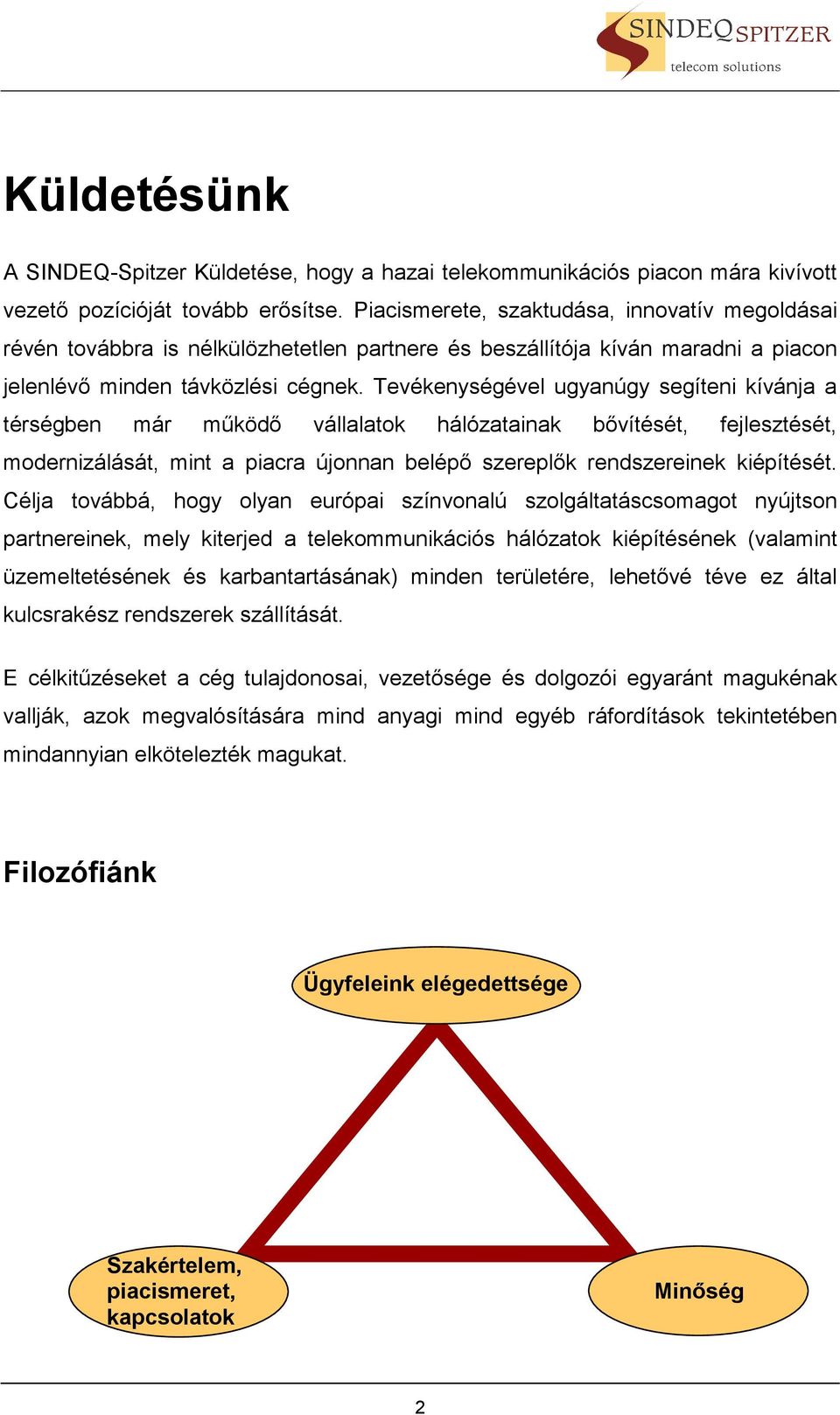 Tevékenységével ugyanúgy segíteni kívánja a térségben már működő vállalatok hálózatainak bővítését, fejlesztését, modernizálását, mint a piacra újonnan belépő szereplők rendszereinek kiépítését.